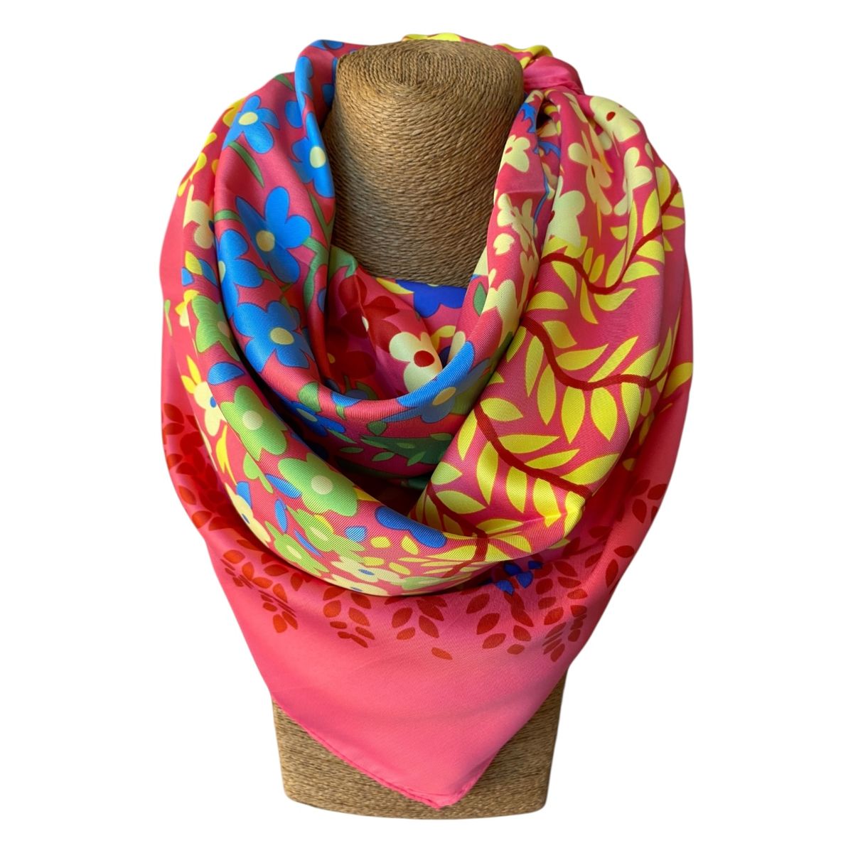 MAXO - Pañuelo de Seda de Sarga Mujer 130X130 LORENA