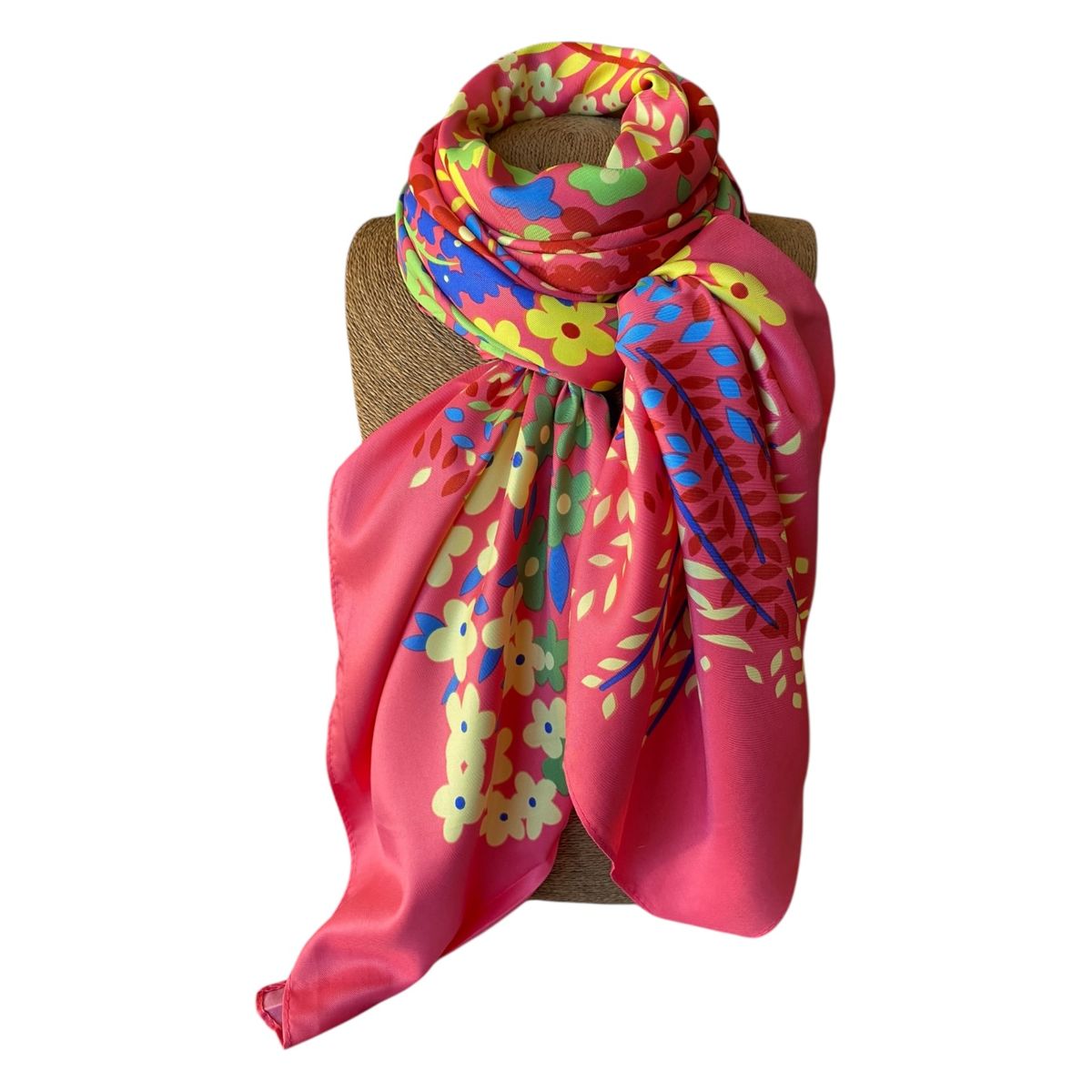 MAXO - Pañuelo de Seda de Sarga Mujer 130X130 LORENA