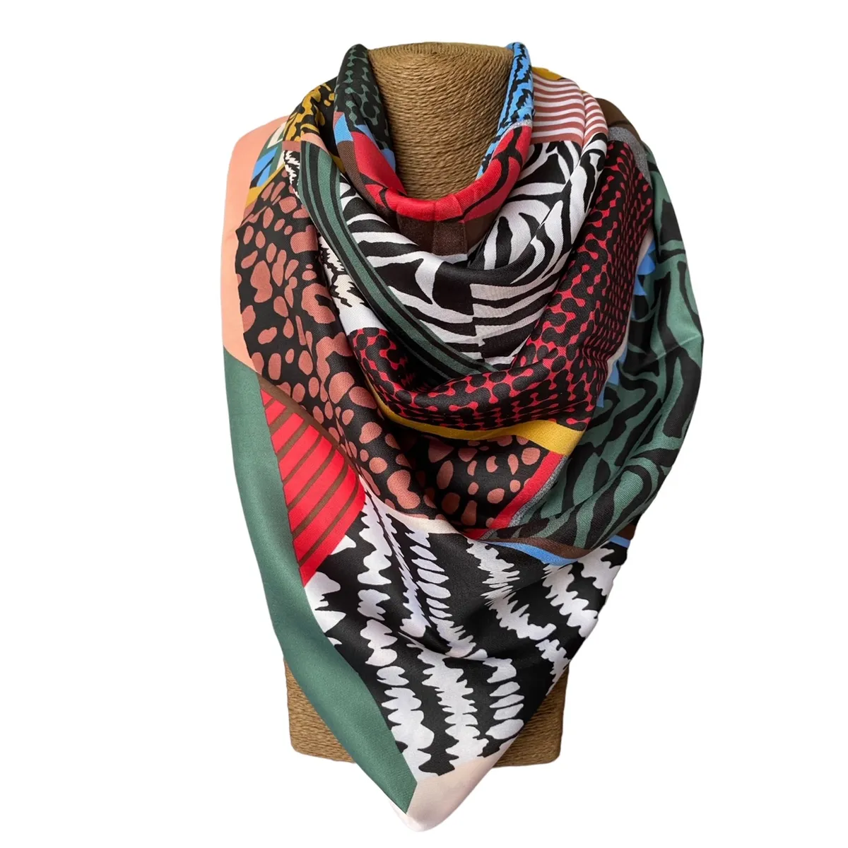 MAXO - Pañuelo de Seda de Sarga Mujer 130X130 SOFÍA