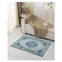 ALMA & DECO - Alfombra o Bajada de Cama Gruesa Ultra Suave 80x120 Cm Cielo y Mar