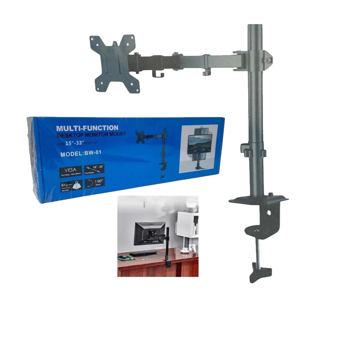 GENERICO - Soporte Para Monitores 15-33 Pulgadas Ajustable Escritorio