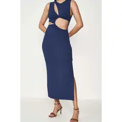 COLCCI - Vestido Azul Midi Sereia de