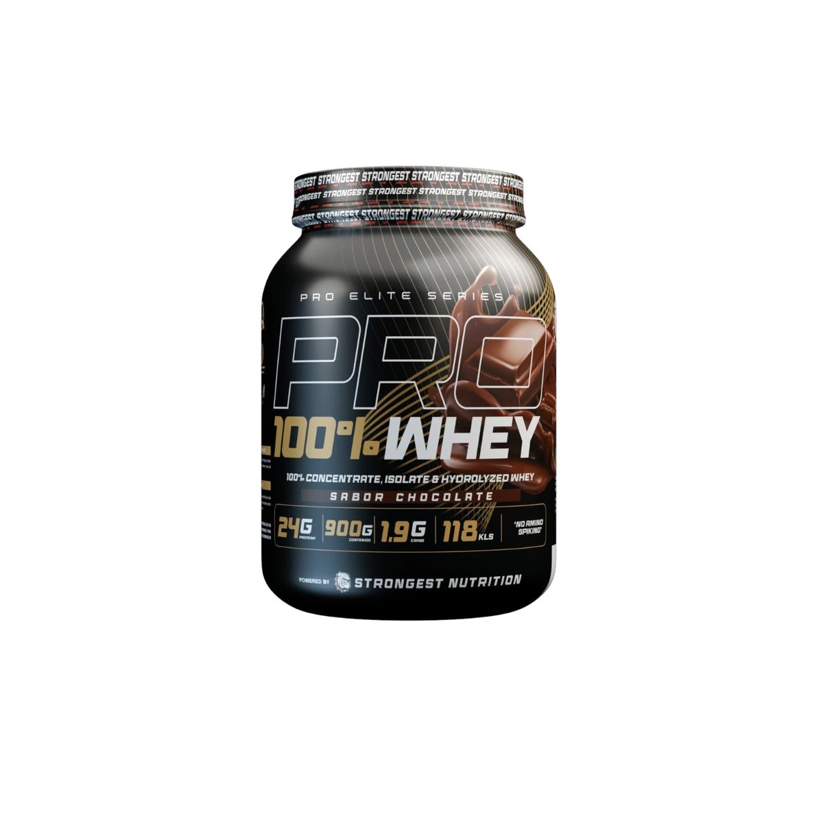 STRONGEST - PROTEINA PRO 100% WHEY 900GR CHOCOLATE - STRONGEST