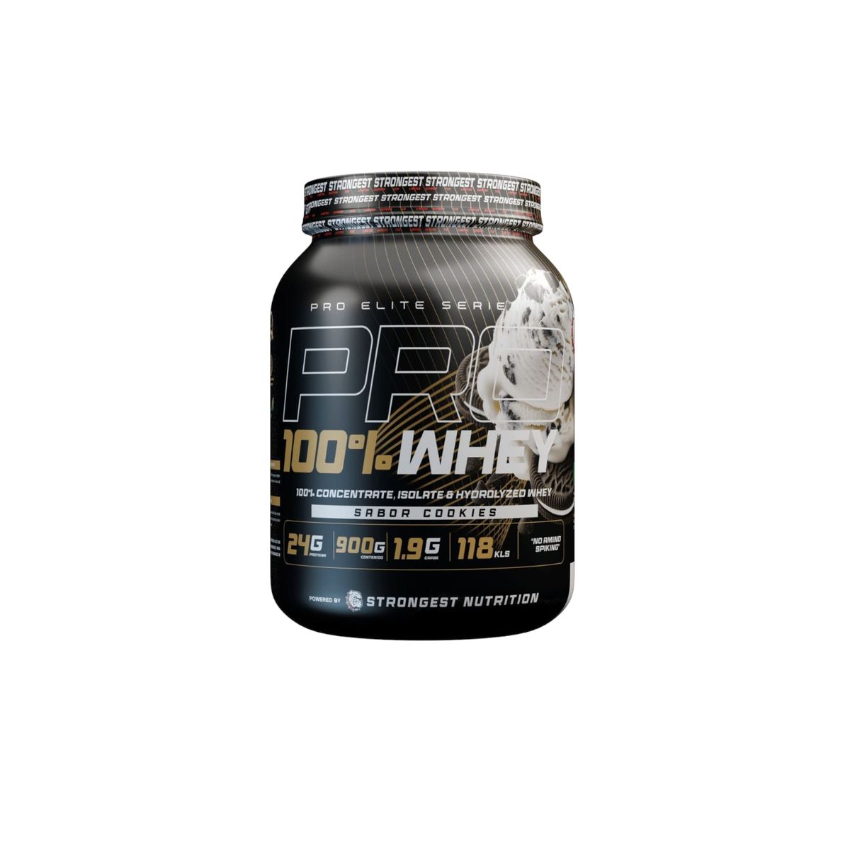 STRONGEST - PROTEINA PRO 100% WHEY 900GR COOKIES - STRONGEST