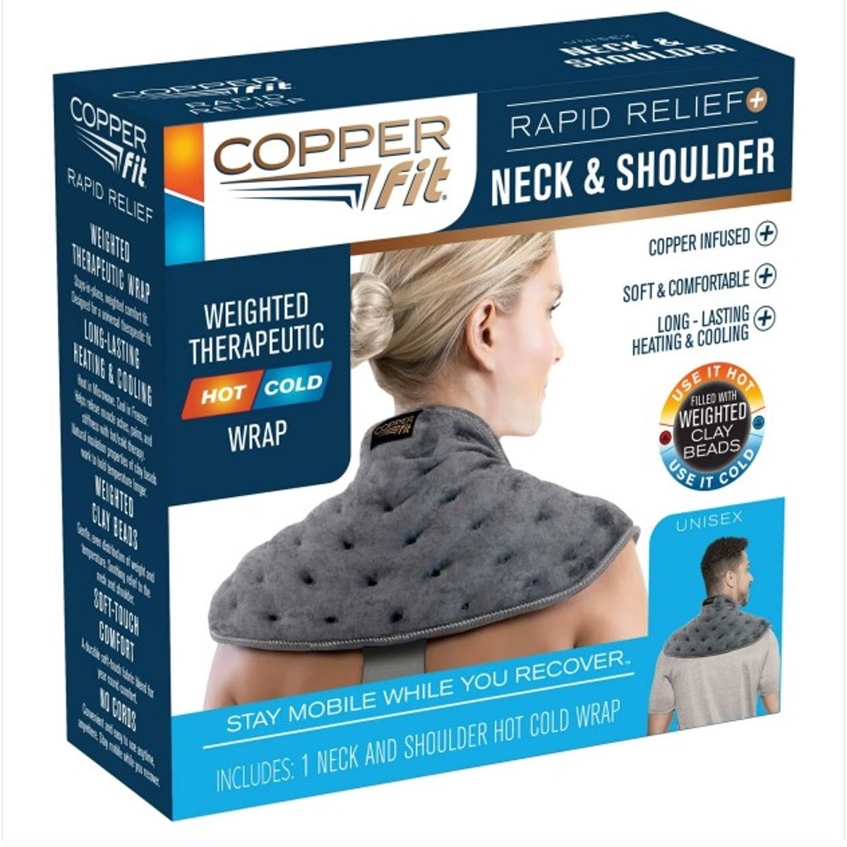 MOVI - MANTA ALIVIA DOLORES CUELLO HOMBROS Y ESPALDA CALOR Y FRIO