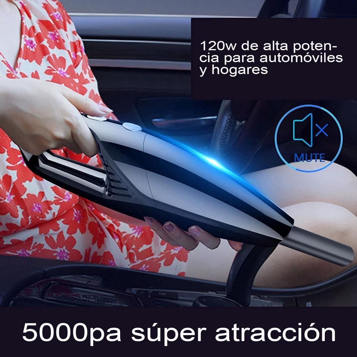 EDWINAYY - Aspiradora 120w Alta Potencia Portátil Wet & Dry Para Auto