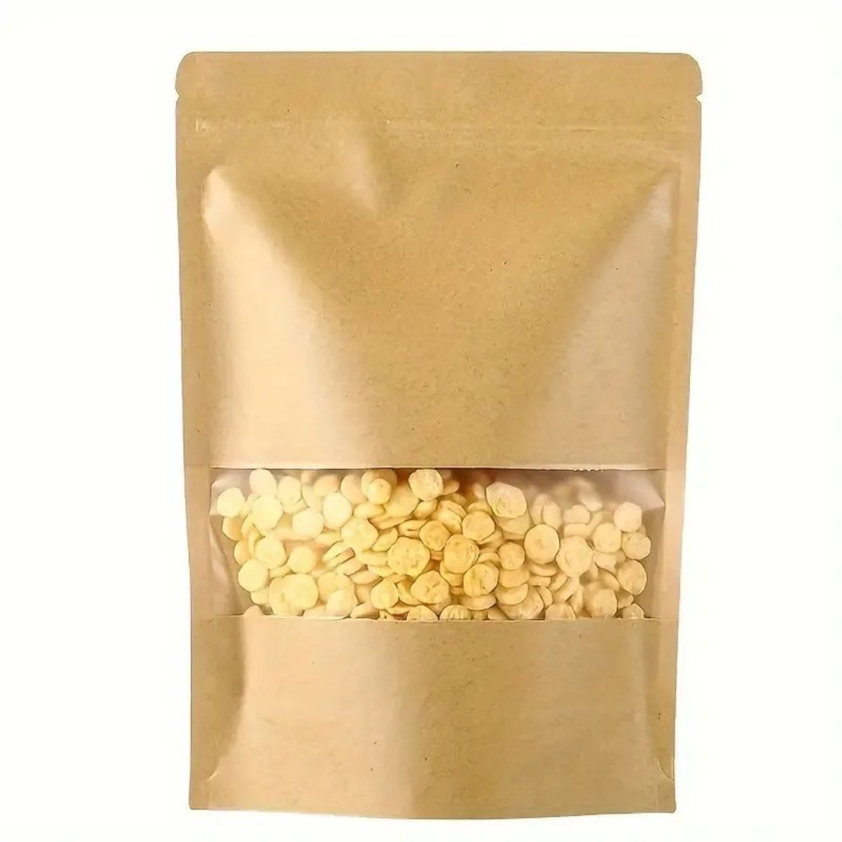 GENERICO - 50 Bolsas Papel Kraft Doypack 9X14X3  Cms Cierre Hermetico