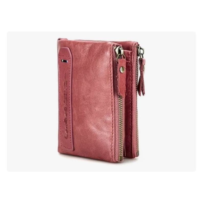 CONTACT - Billetera De Cuero Para Mujer Marca Contacts Color Rosa