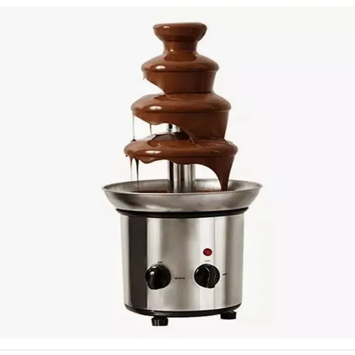 MOVI - Cascada Fuente Chocolate Fondue 4 Niveles Acero Inoxidable