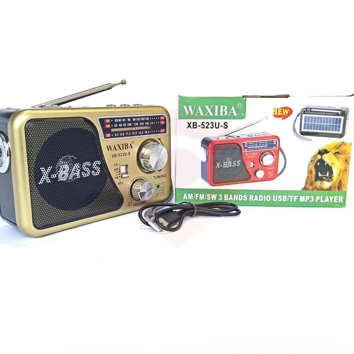 GENERICO - Radio Portátil Con Panel Solar Y Linterna Bluetooth