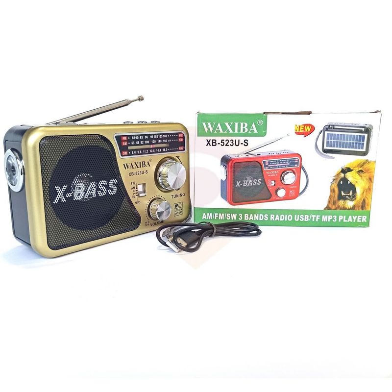 GENERICO - Radio Portátil Con Panel Solar Y Linterna Bluetooth