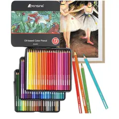 GENERICO - Set 72 Lapices Colores Arte Profesional A Base Aceite Dibujo