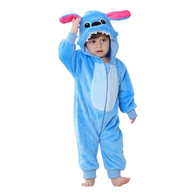 GENERICO - Disfraz Infantil Pijama Stitch  Talla 2 Niño Bebe