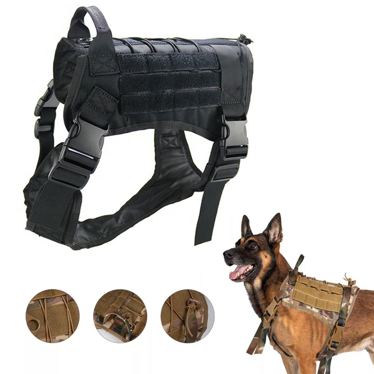 EDWINAYY - Arnés Táctico Profesional Ajustables Para Perros Grandes