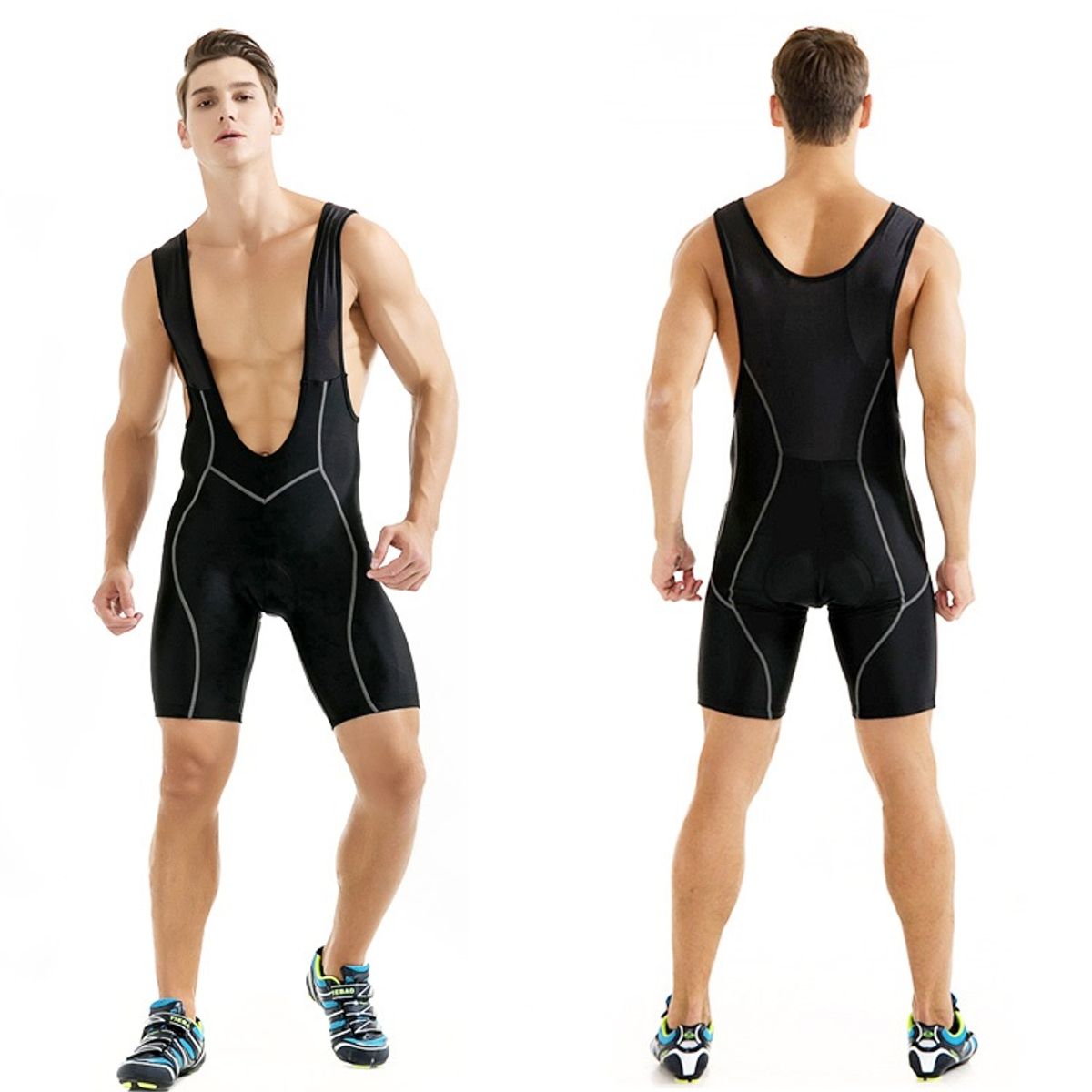 WOSAWE - CALZA CORTA CICLISMO CON TIRANTES