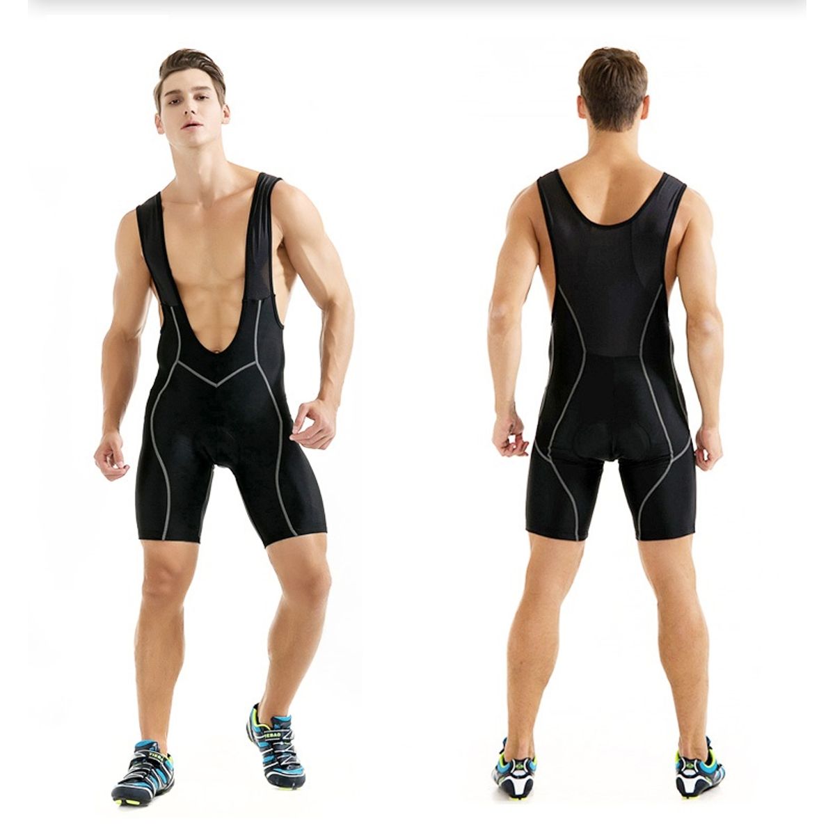 WOSAWE - CALZA CORTA CICLISMO CON TIRANTES