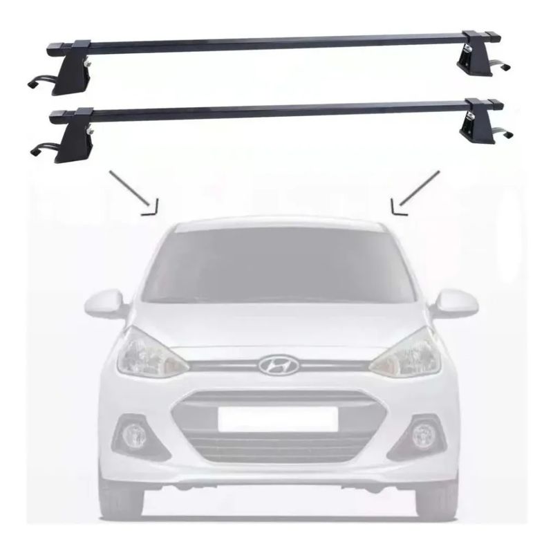 GENERICO - Barras Porta Equipaje Parrilla Auto Techo Universal Gris
