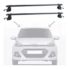GENERICO - Barras Porta Equipaje Parrilla Auto Techo Universal Gris