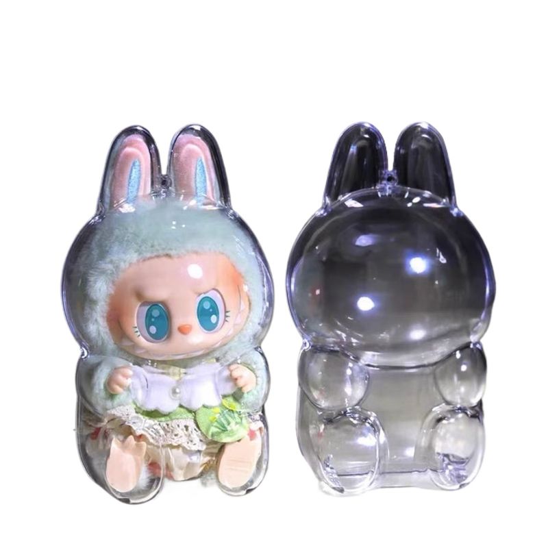 TIOZONEY - 2pcs Labubu estuche transparente