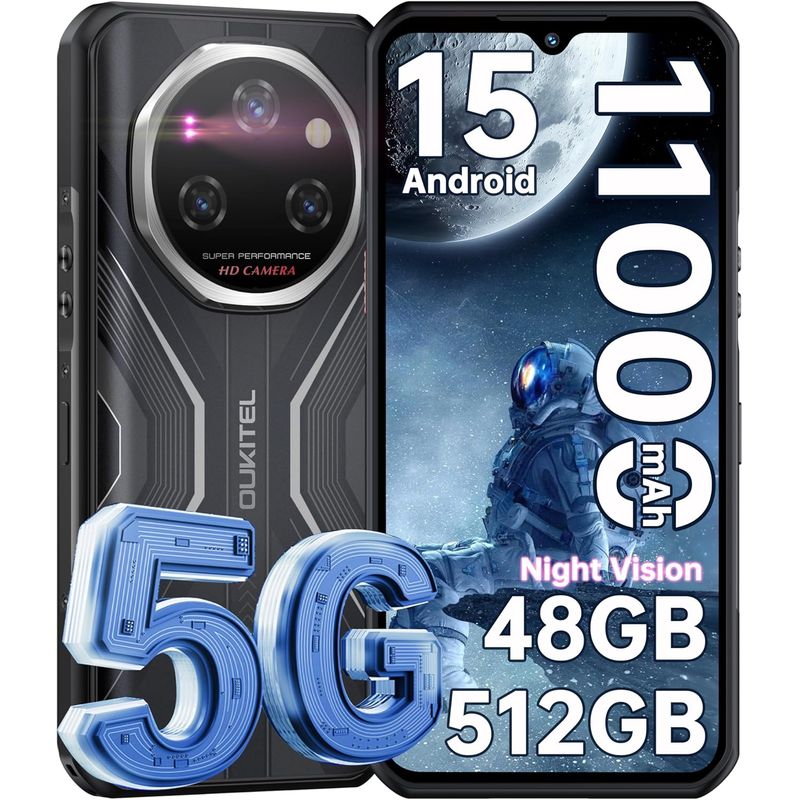 OUKITEL - OUKITEL WP55 Pro 5G Celular 48GB+512GB 108MP Android15