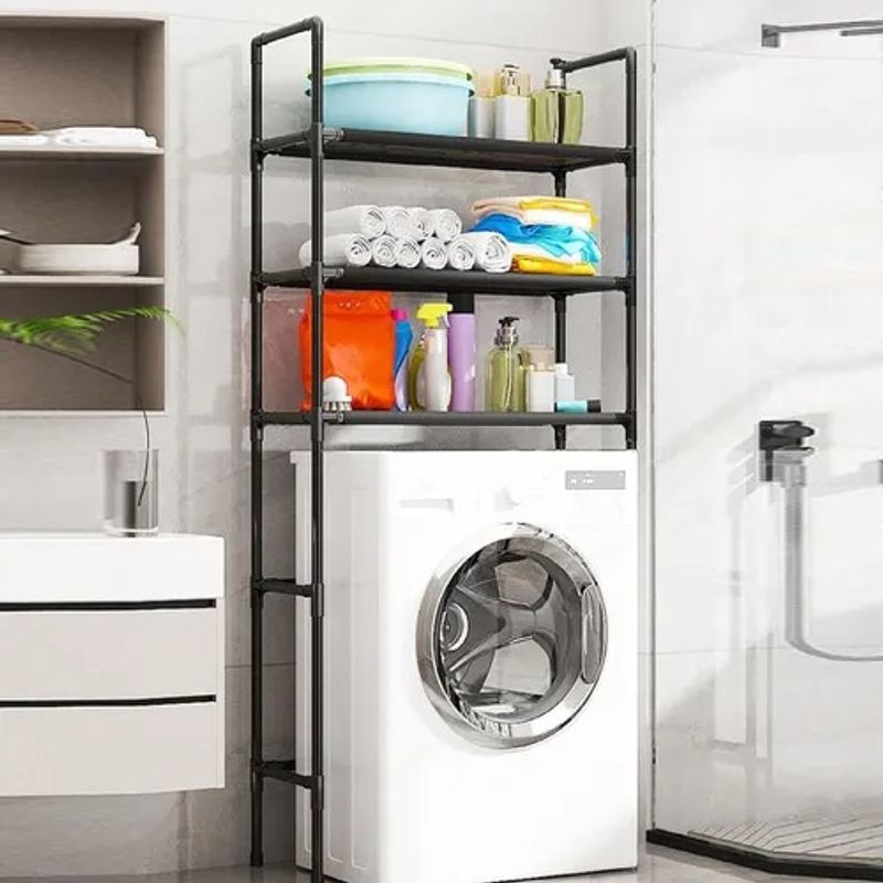 GENERICO - Organizador Estante 3 Niveles De Lavadora Baño Metalico Rack
