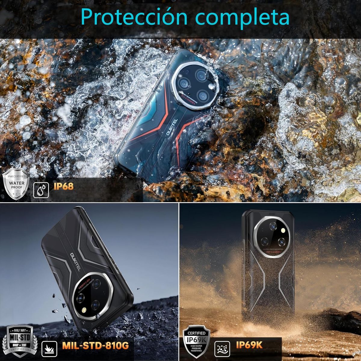 OUKITEL - OUKITEL WP55 Pro 5G Celular 48GB+512GB 108MP Android15