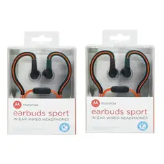 MOTOROLA - Auriculares Earbuds Sport SH008 set de 2 naranja