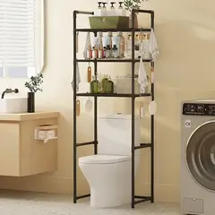GENERICO - Organizador Estante 3 Niveles De Lavadora Baño Metalico Rack