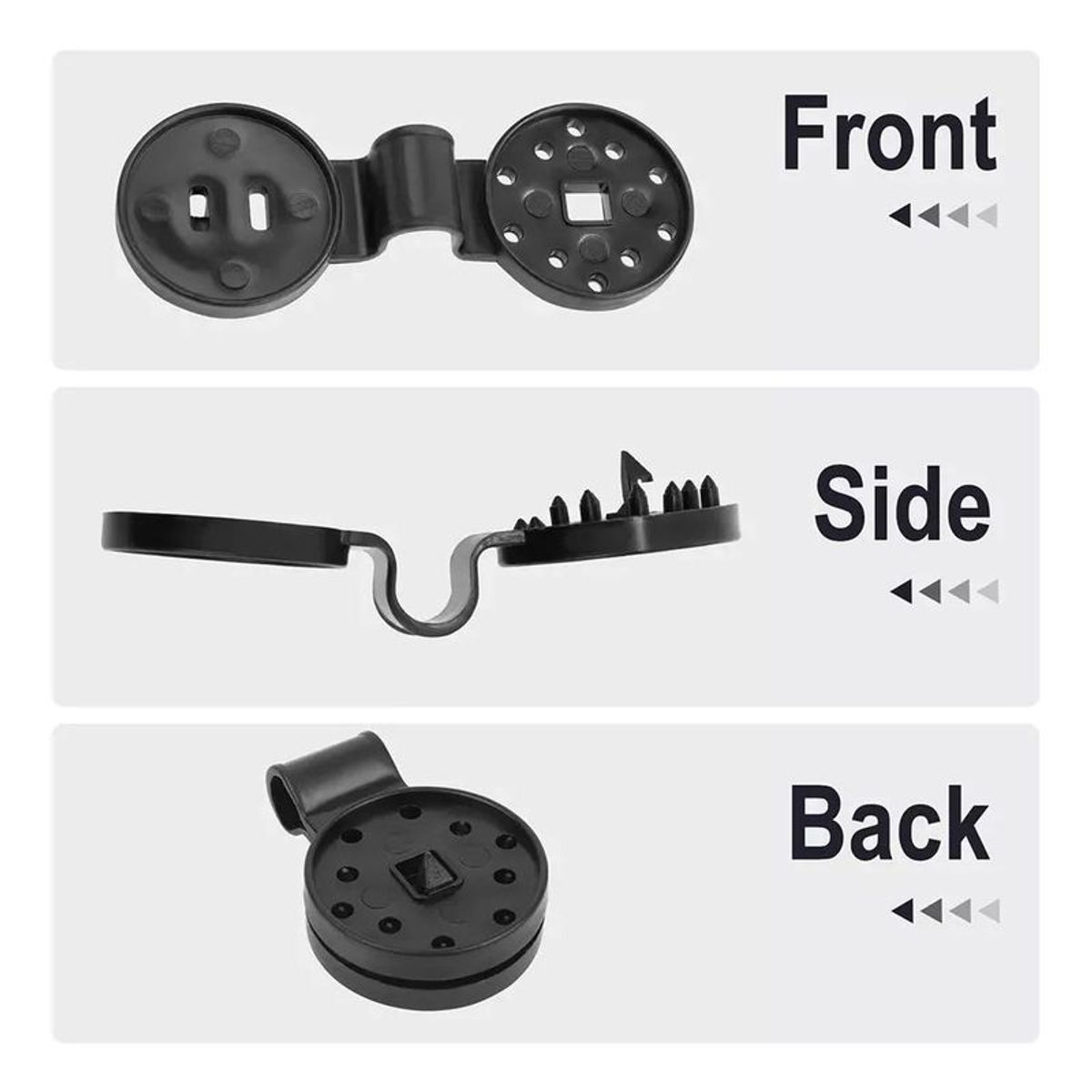 GENERICO - 10 Gancho Clip Para Fijación Lona Toldo Mallas Carpa Camping