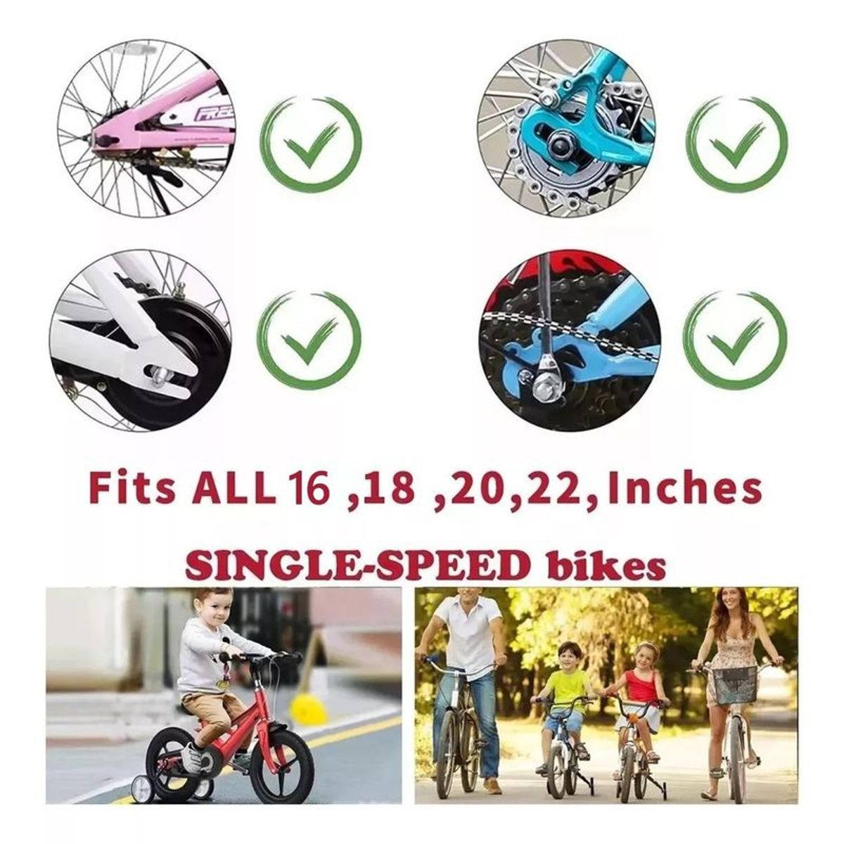 GENERICO - Ruedas Laterales Estabilizadoras Reforzada Regulables 16-22