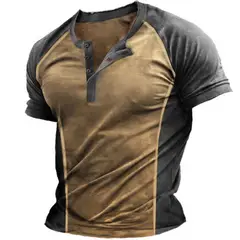 EDWINAYY - Polera Premium Manga Deportiva Cuello V Hombre Camiseta