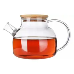 GENERICO - Tetera Para Té Vidrio Borosilicato Resistente Calor/frío 1 L