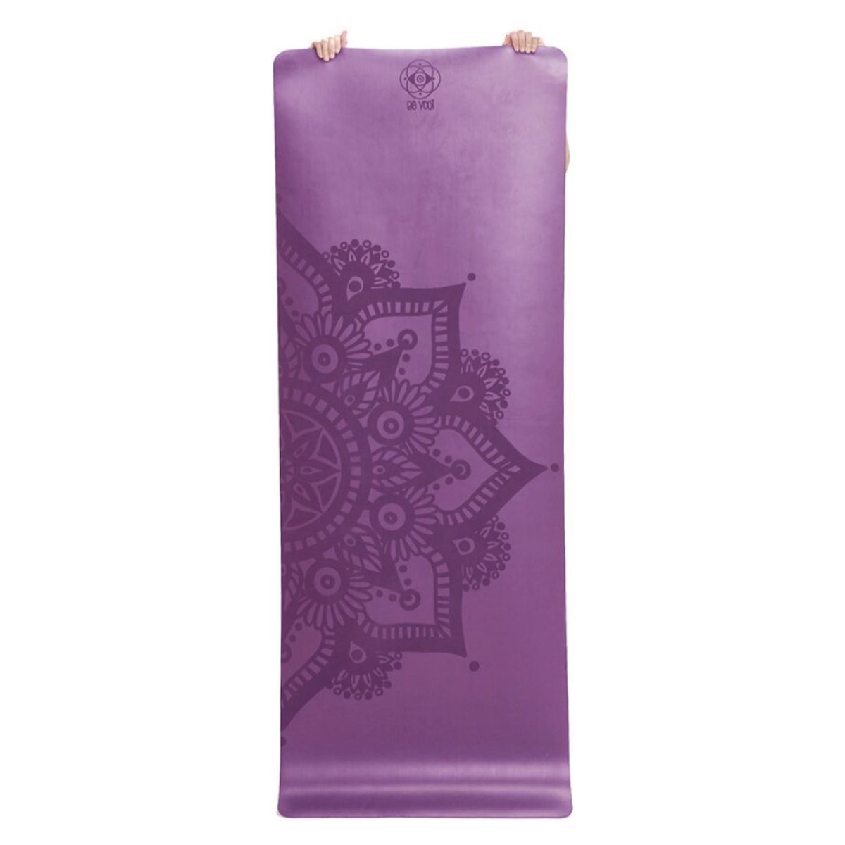 BE YOGI - Eco Yoga Mat Caucho Antideslizante Mandala Morado