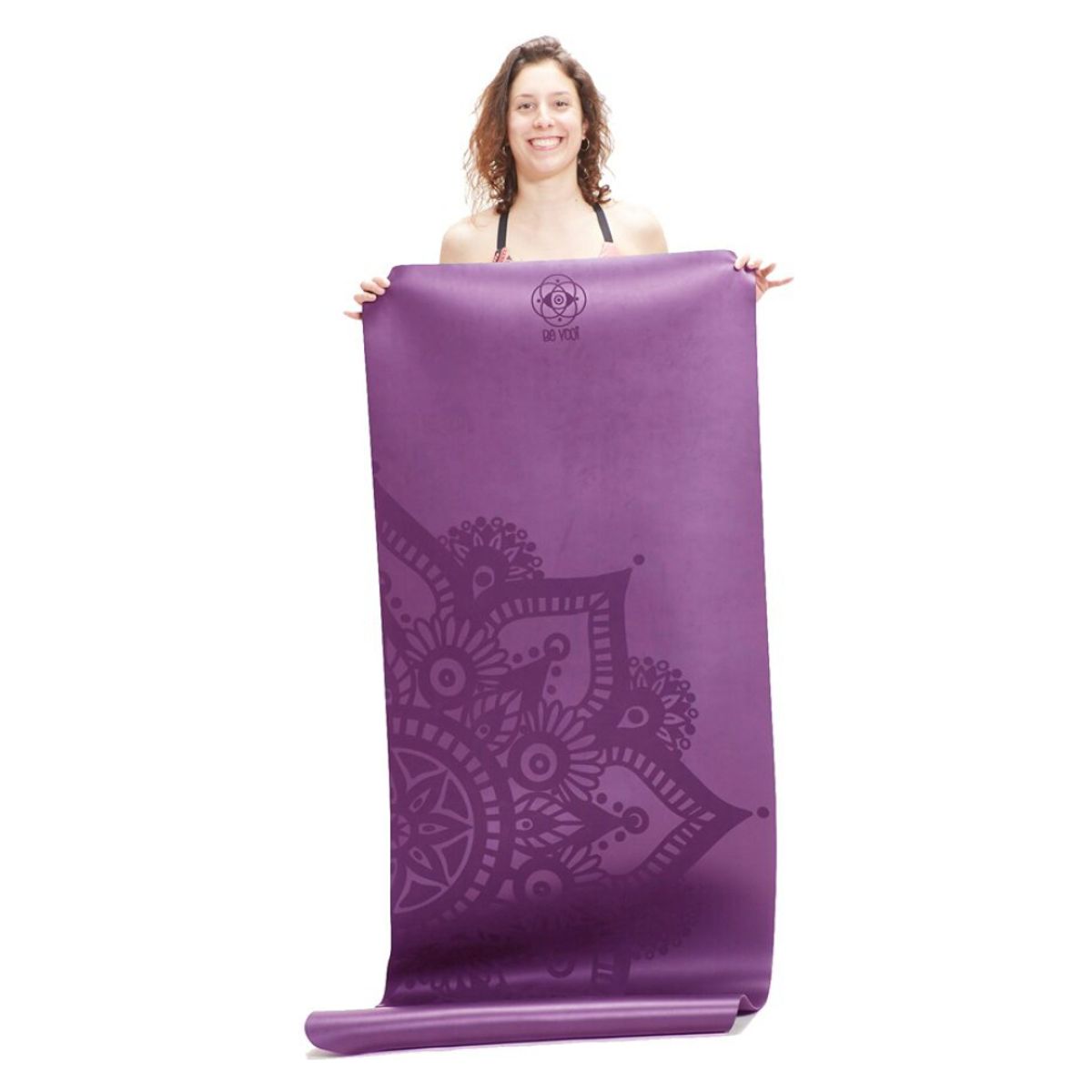 BE YOGI - Eco Yoga Mat Caucho Antideslizante Mandala Morado