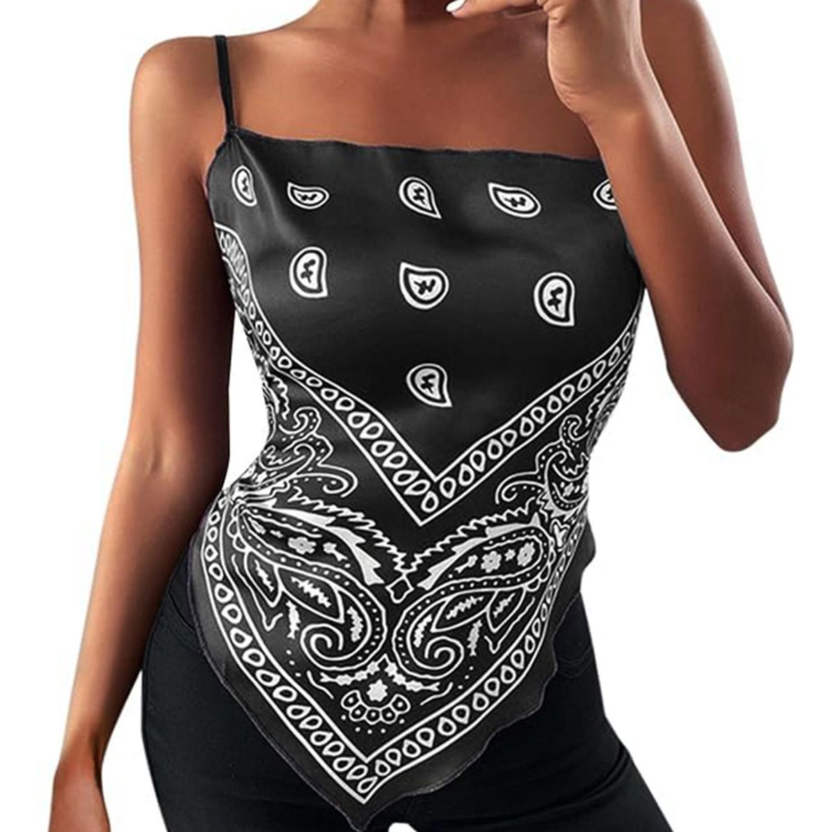 EDWINAYY - Tops Mujer Estampados Camisola Pequea Europea Y Americana