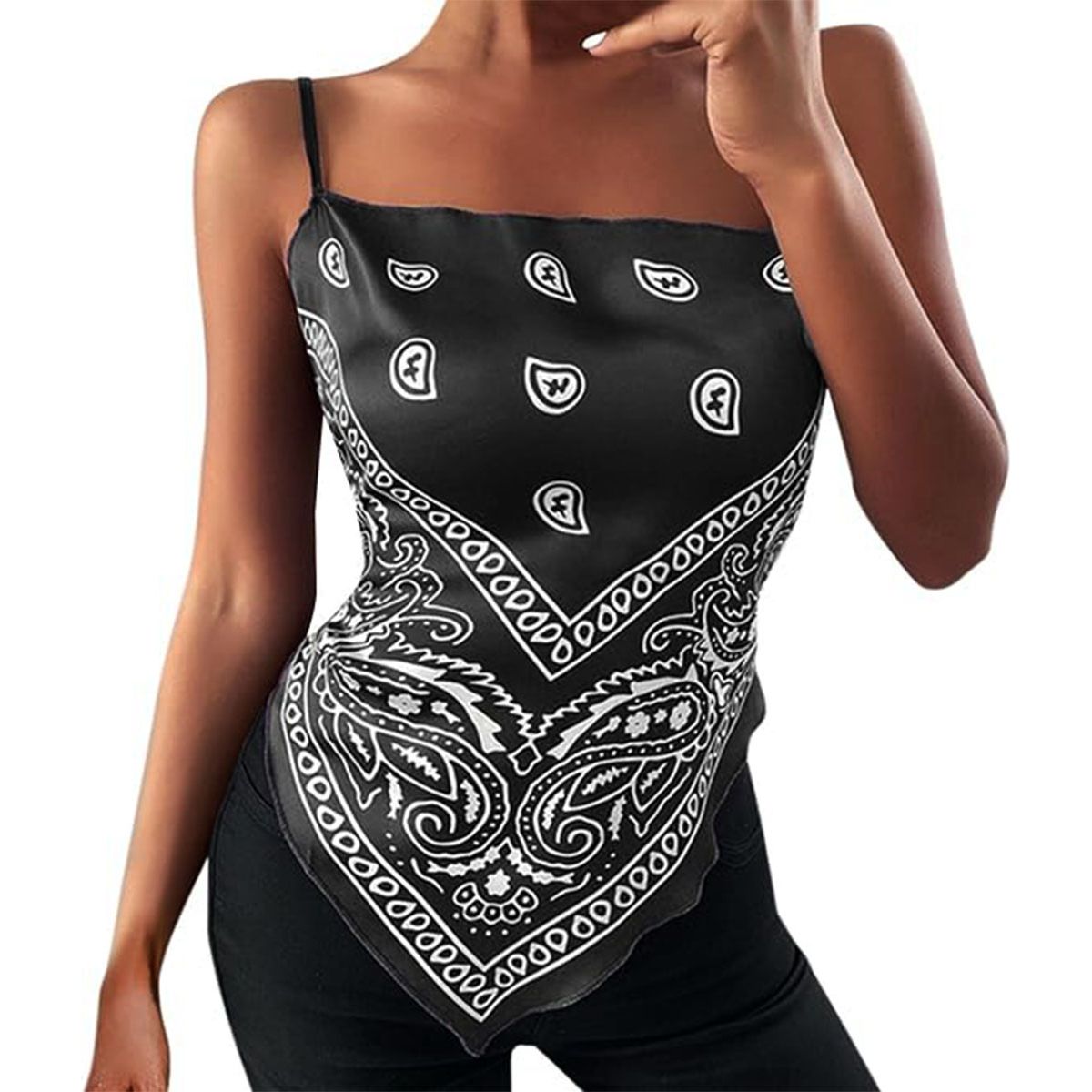 EDWINAYY - Tops Mujer Estampados Camisola Pequea Europea Y Americana