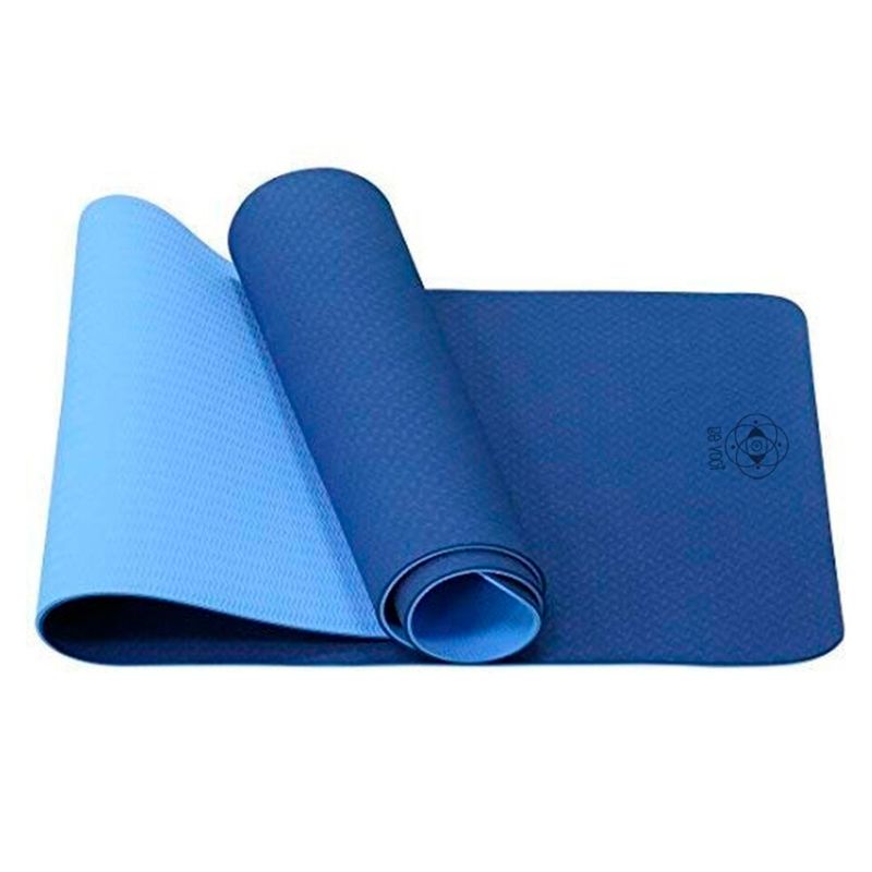 BE YOGI - Eco Yoga Mat Tpe Bicolor - Azul / Celeste