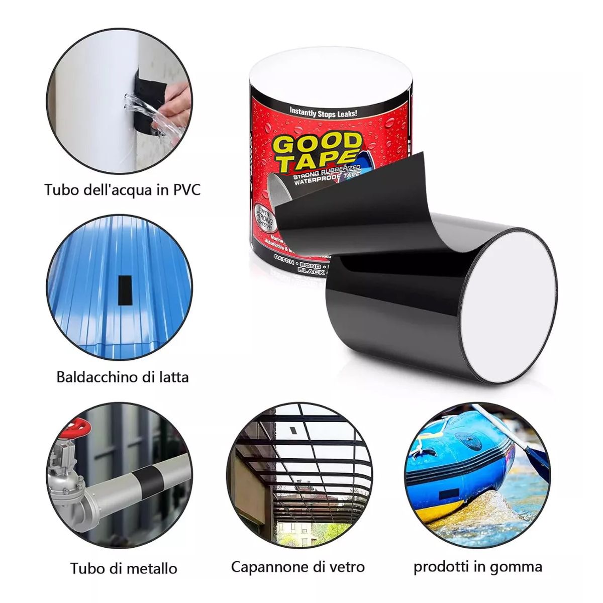 EDWINAYY - Cinta Flex Tape Original Repara Para Piscinas 5cmx15m