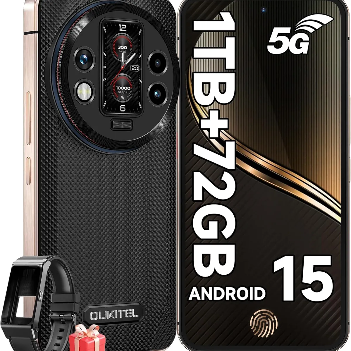 OUKITEL - OUKITEL WP200 Pro 5G Celular 72GB+1TB 108MP Android15