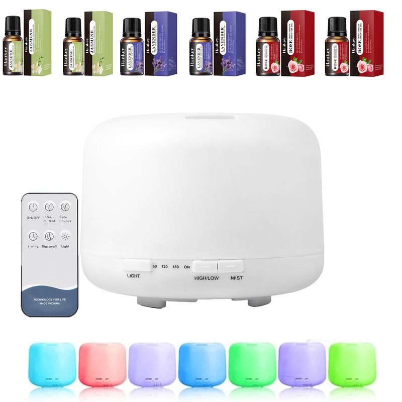 GENERICO - 500ml 7 Colores Humificador De Aromas Con Control Remoto