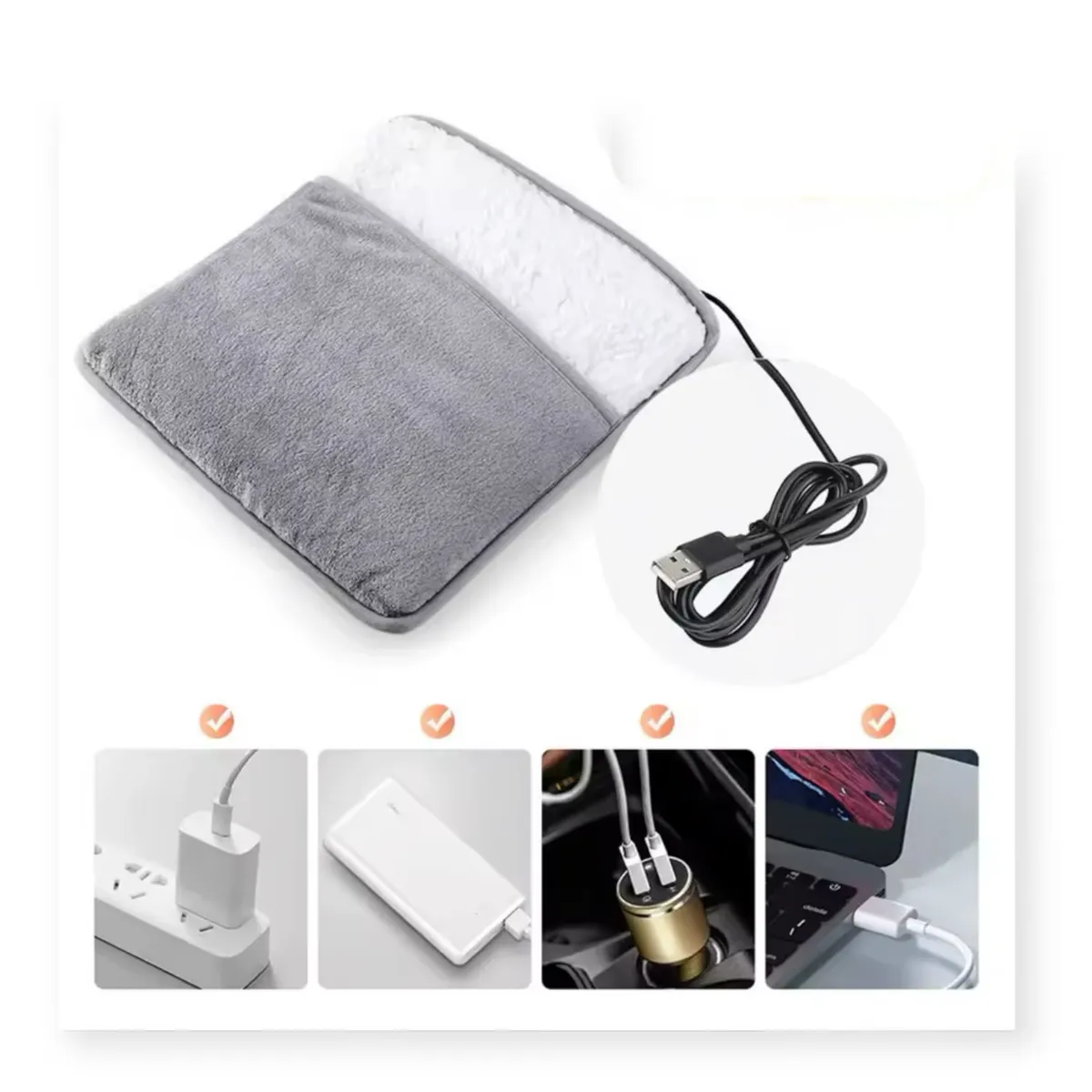 MOVI - CALENTADOR DE PIES CON MULTIUSO Y CARGADOR USB