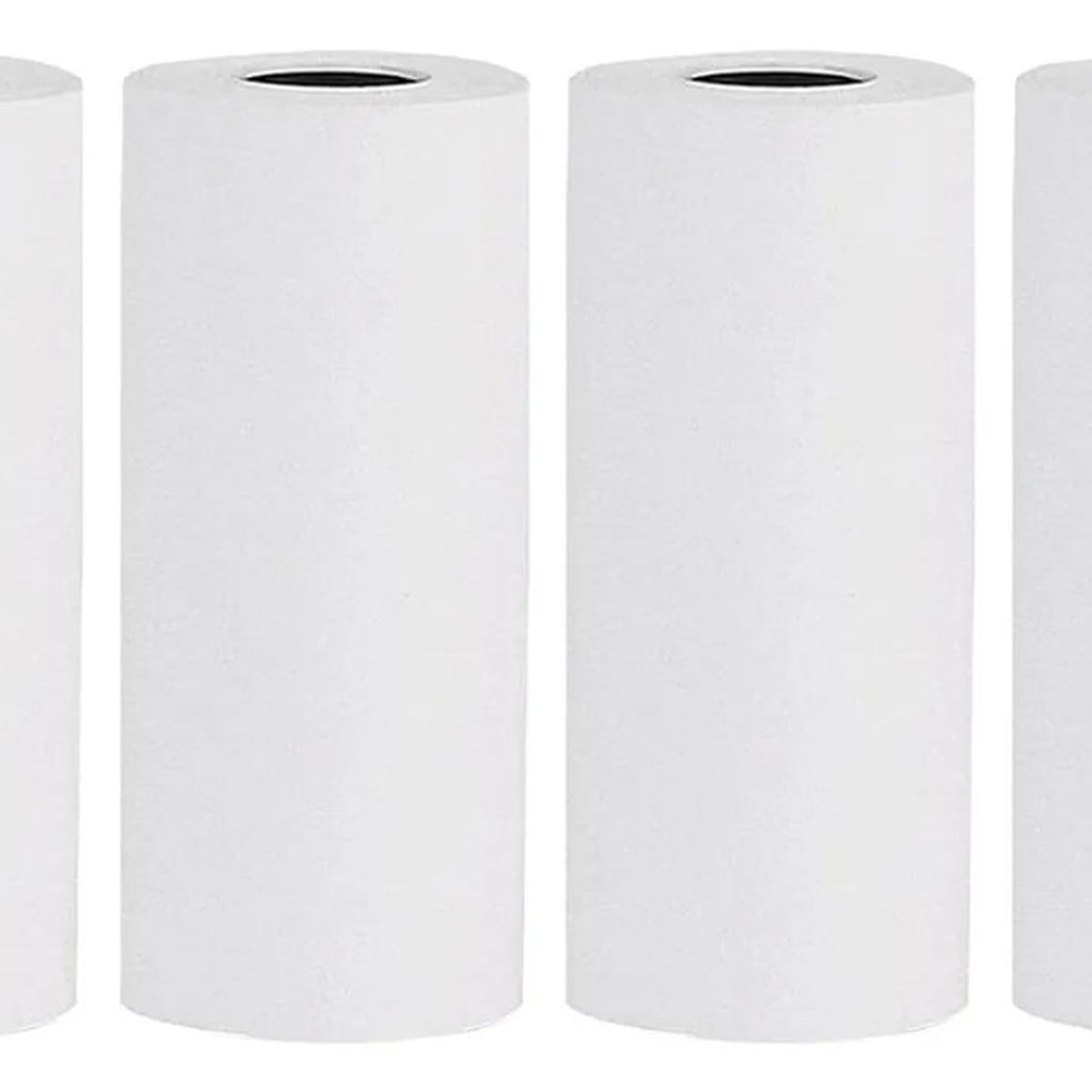 ADETEC - Pack 4 Rollos Termicos Blanco 57 mmX3 m Para Mini Impresoras