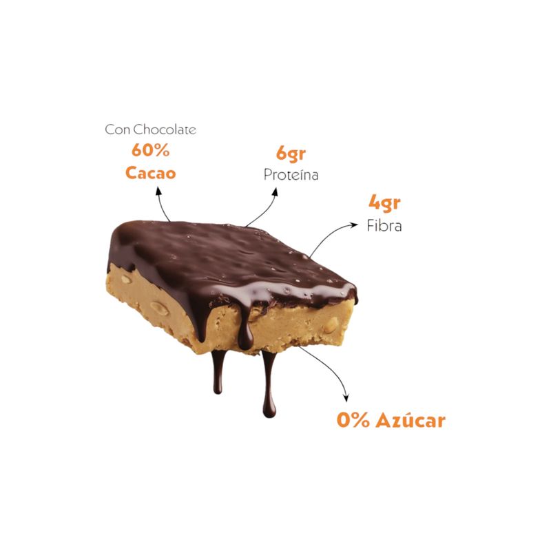 NOTCO - BARRAS DE PROTEINA NOT SQUARES 5 UNIDADES PEANUT BUTTER - NOTCO