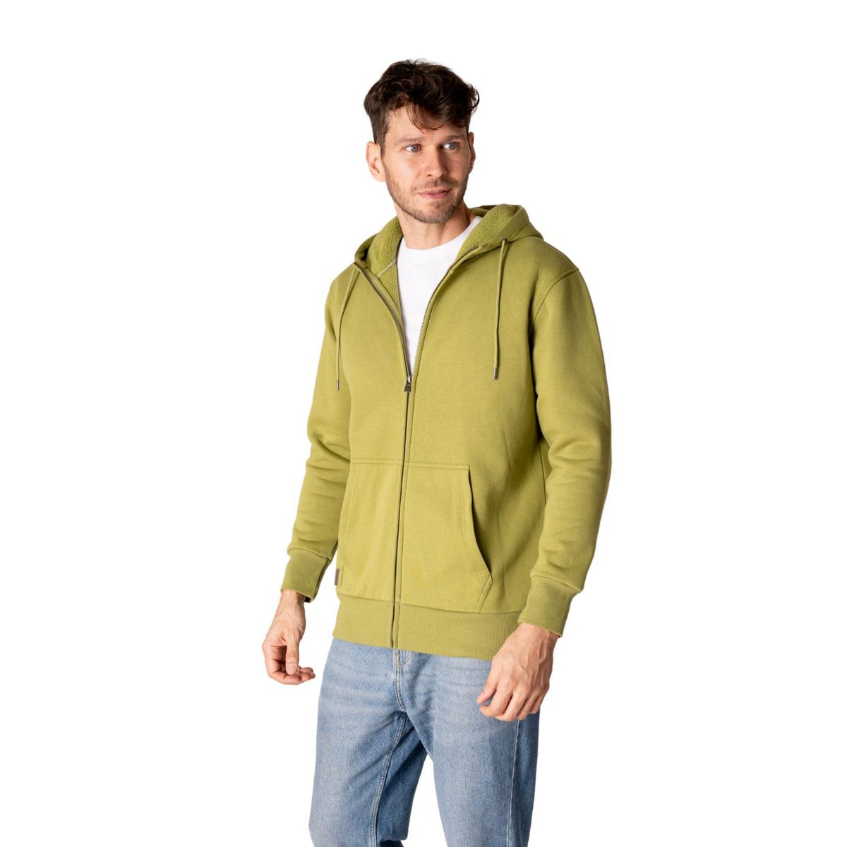 LENGA - Polerón Capucha Hombre Interior Polar Sherpa Puelo Lenga