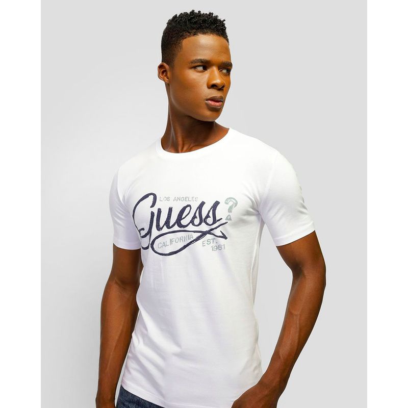 GUESS - Polera Ss Cn Logo Tee Blanco Guess