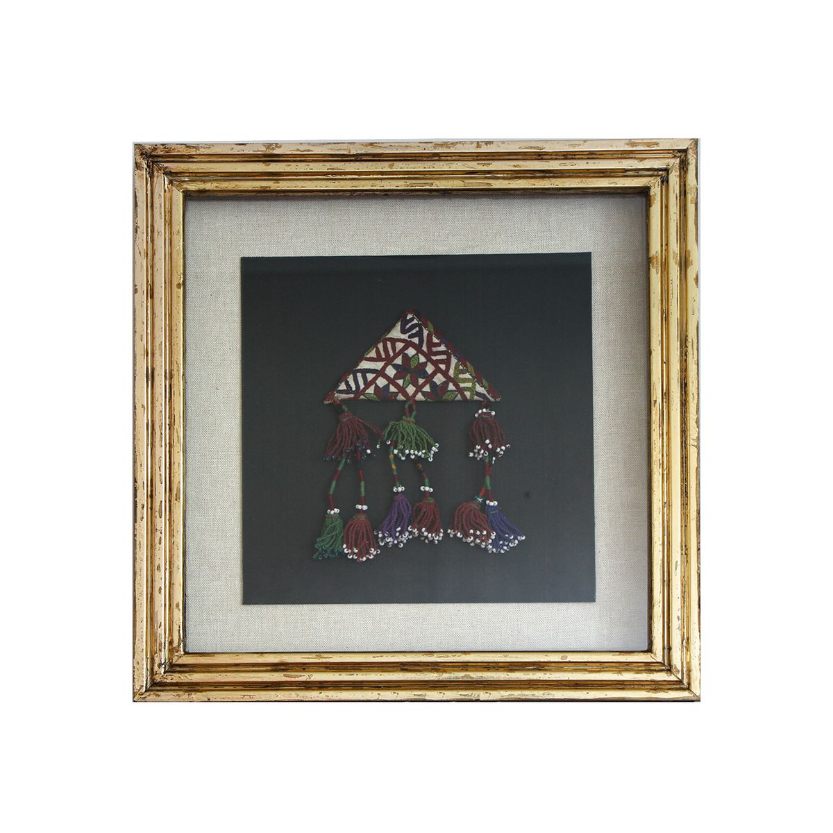 TURKUAZ - Díptico cuadros étnico Muska dorados