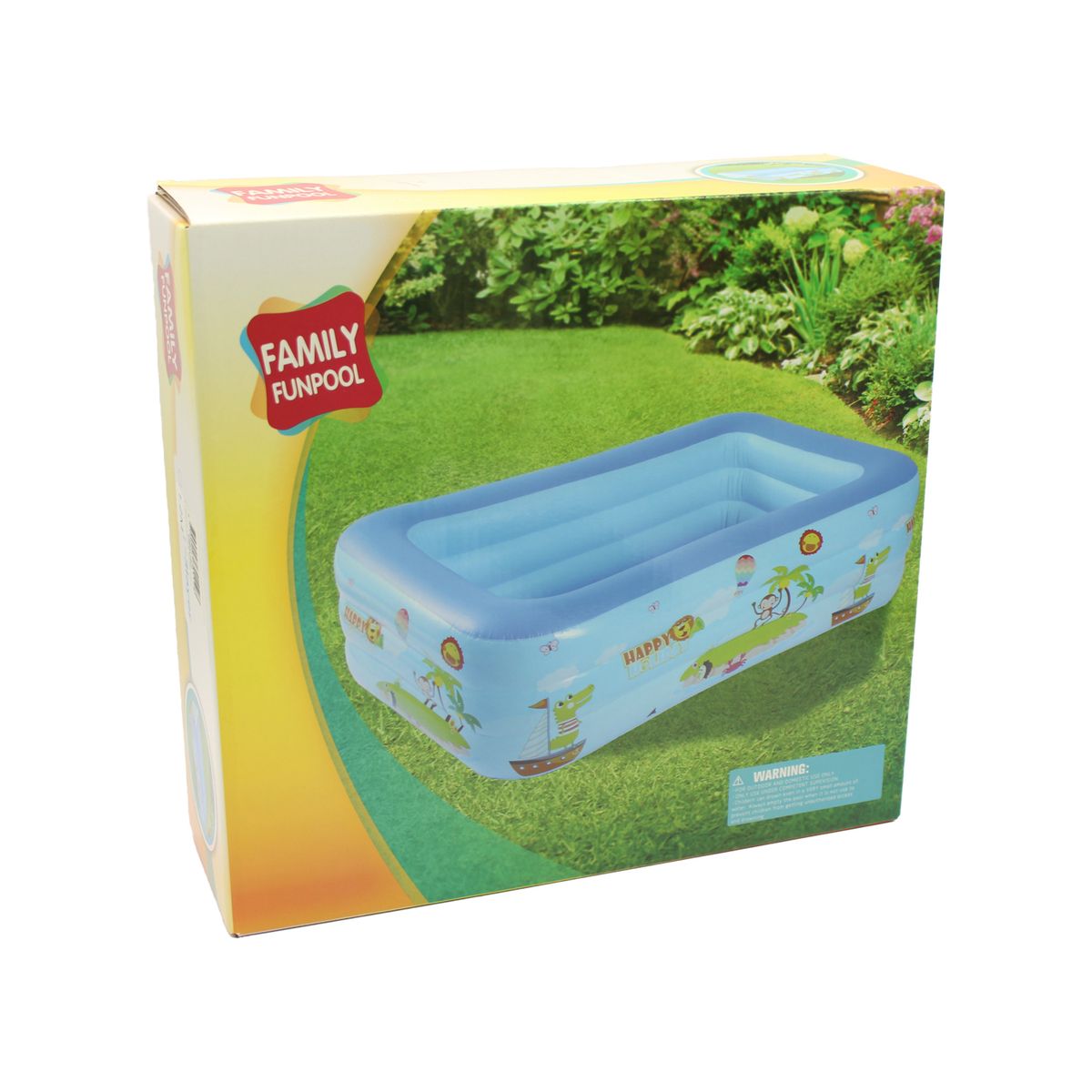 PUNTO STORE - Piscina Inflable 115x85x56cm Con 3 Anillos Diseño - PS