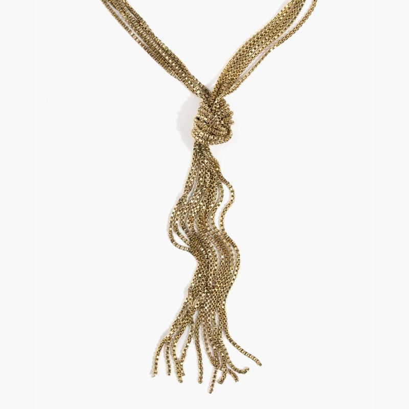 LOUNGE - Collar Mujer Nudo Tassel