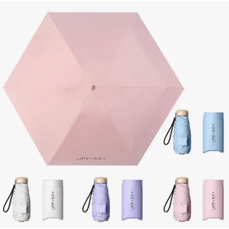 ATLAS - Paraguas Plegable Portátil  Rosado