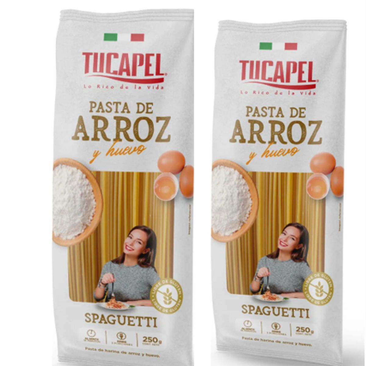 TUCAPEL - Pasta De Arroz Y Huevo Sin Gluten Tucapel Spaguetti 250 Gr